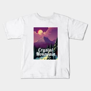 Crystal Mountain Washington United States Ski Kids T-Shirt